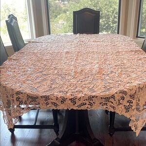 Antique crochet table cloth